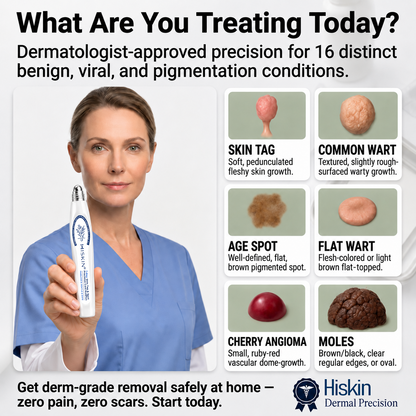 𝐇𝐈𝐒𝐊𝐈𝐍®👩‍⚕️👩‍⚕️𝟕-𝐃𝒂𝘆 𝐒𝗸𝐢𝐧 𝐓𝒂𝗴 & 𝐒𝐩𝙤𝐭 𝐄𝐫𝒂𝐬𝙚𝐫 Painless & Scar-Free Advanced Imperfection Removal Rollerball Pen