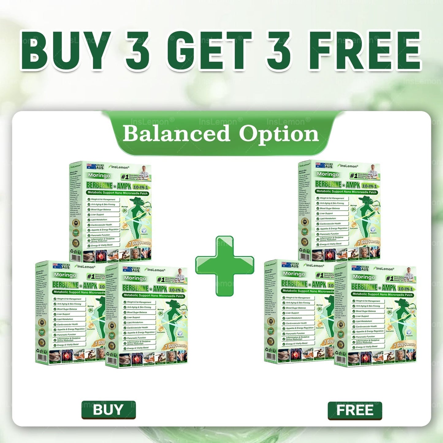 🍀🍀𝐈𝐧𝐬𝐋𝐞𝐦𝐨𝐧® 𝗠𝗼𝗿𝗶𝗻𝗴𝗮 × 𝗕𝗲𝗿𝗯𝗲𝗿𝗶𝗻𝗲 × 𝗔𝗠𝗣𝗞 𝟭𝟬-𝗶𝗻-𝟭 𝗠𝗲𝘁𝗮𝗯𝗼𝗹𝗶𝗰 𝗦𝘂𝗽𝗽𝗼𝗿𝘁 𝗡𝗮𝗻𝗼 𝗠𝗶𝗰𝗿𝗼𝗻𝗲𝗲𝗱𝗹𝗲 𝗣𝗮𝘁𝗰𝗵 (𝐉𝐮𝐬𝐭 𝐨𝐧𝐜𝐞 𝐚 𝐝𝐚𝐲, 𝐯𝐢𝐬𝐢𝐛𝐥𝐞 𝐜𝐡𝐚𝐧𝐠𝐞𝐬 𝐢𝐧 𝟕 𝐝𝐚𝐲𝐬） ✅ 𝐅𝐨𝐫 𝐨𝐛𝐞𝐬𝐢𝐭𝐲, 🅛🅞🅞🅢🅔 🅢🅚🅘🅝,𝐝𝐢𝐚𝐛𝐞𝐭𝐞𝐬, 𝐬𝐥𝐞𝐞𝐩 𝐚𝐩𝐧𝐞𝐚, 𝐣𝐨𝐢𝐧𝐭 𝐢𝐬𝐬𝐮𝐞𝐬, 𝐚𝐧𝐝 𝐦𝐨𝐫𝐞💜