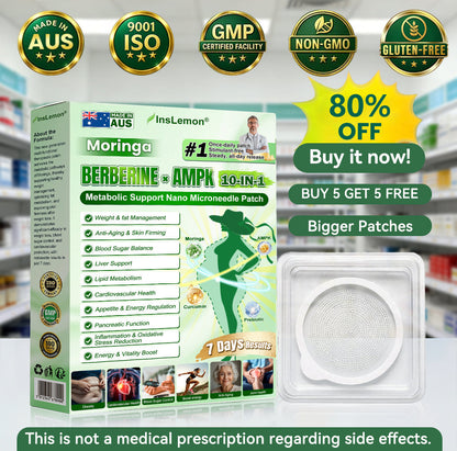 🍀🍀𝐈𝐧𝐬𝐋𝐞𝐦𝐨𝐧® 𝗠𝗼𝗿𝗶𝗻𝗴𝗮 × 𝗕𝗲𝗿𝗯𝗲𝗿𝗶𝗻𝗲 × 𝗔𝗠𝗣𝗞 𝟭𝟬-𝗶𝗻-𝟭 𝗠𝗲𝘁𝗮𝗯𝗼𝗹𝗶𝗰 𝗦𝘂𝗽𝗽𝗼𝗿𝘁 𝗡𝗮𝗻𝗼 𝗠𝗶𝗰𝗿𝗼𝗻𝗲𝗲𝗱𝗹𝗲 𝗣𝗮𝘁𝗰𝗵 (𝐉𝐮𝐬𝐭 𝐨𝐧𝐜𝐞 𝐚 𝐝𝐚𝐲, 𝐯𝐢𝐬𝐢𝐛𝐥𝐞 𝐜𝐡𝐚𝐧𝐠𝐞𝐬 𝐢𝐧 𝟕 𝐝𝐚𝐲𝐬） ✅ 𝐅𝐨𝐫 𝐨𝐛𝐞𝐬𝐢𝐭𝐲, 🅛🅞🅞🅢🅔 🅢🅚🅘🅝,𝐝𝐢𝐚𝐛𝐞𝐭𝐞𝐬, 𝐬𝐥𝐞𝐞𝐩 𝐚𝐩𝐧𝐞𝐚, 𝐣𝐨𝐢𝐧𝐭 𝐢𝐬𝐬𝐮𝐞𝐬, 𝐚𝐧𝐝 𝐦𝐨𝐫𝐞💜