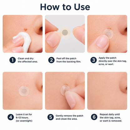 🎉𝑯𝒊𝒔𝒌𝒊𝒏® 2-in-1 Microneedle & Hydrocolloid Patch | Removes raised moles, acne, flat warts, and skin tags | Helps improve wrinkles, scars, and blemishes | Invisible patches for face and body