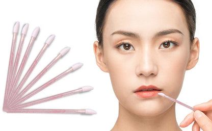 100PCS Crystal Lip Brush, Disposable Lip Brushes Lip Gloss Applicators Lipstick Gloss Wands Applicator Perfect Makeup Tool Kits